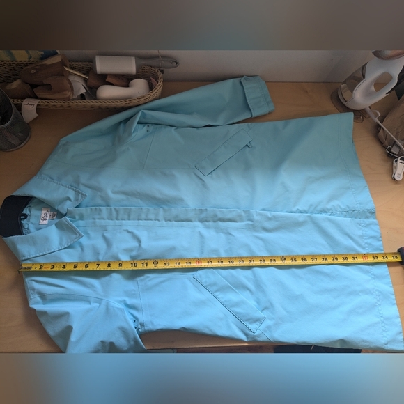 LILLY PULITZER Women Raincoat Style Trench Coat Blue Color With Pockets Size M - Picture 11 of 11